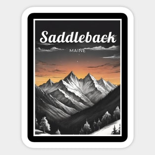 Saddleback maine usa ski Sticker